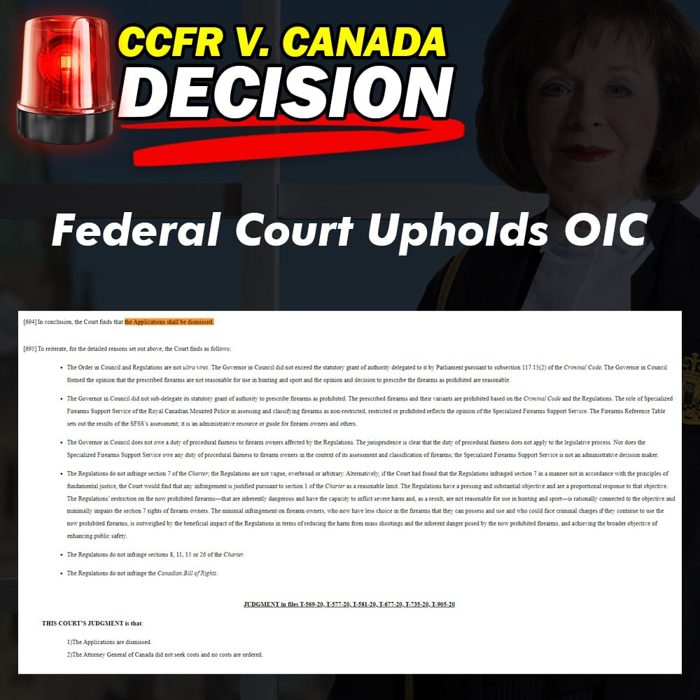 Courtroom Tweets from Wilson - Canadian Coalition for Firearm Rights